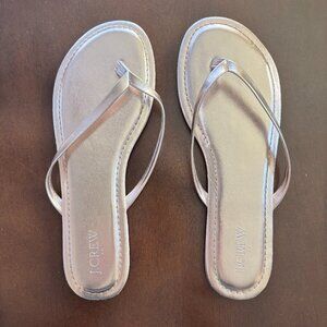 NEW J. Crew Easy Summer Flip-Flops Rose Gold